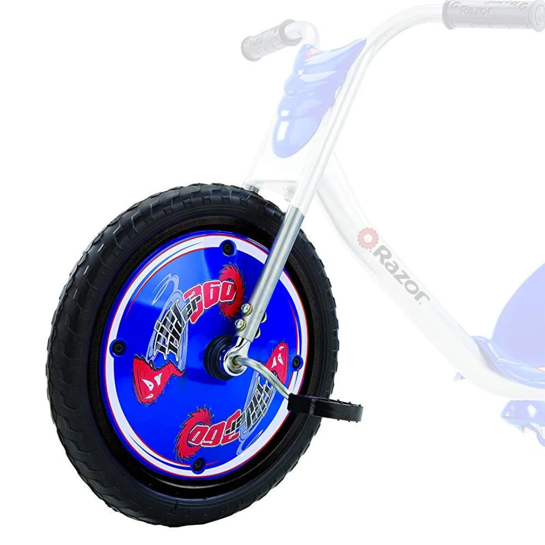 Razor Scooters Rip Rider RAZOR Riprider FRONT WHEEL W/PEDAL & CRANKS - BLUE – ShopRazor